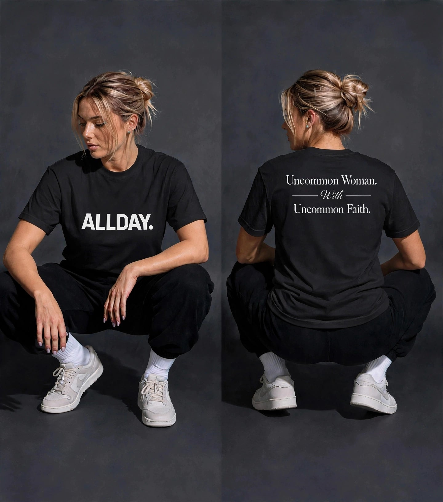 Uncommon Woman. With Uncommon Faith. ALLDAY. Tee